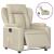 Fotoliu rabatabil electric, crem, piele ecologică GartenMobel Dekor