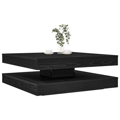 Masuta de cafea rotativa 360 de grade stejar negru 90x90x34,5cm GartenMobel Dekor