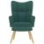 Scaun de relaxare cu taburet, verde închis, textil GartenMobel Dekor
