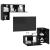 Set Cabinet TV cu raft cu depozitare cu ușă 4 pcs Stejar negru 60 x 30 x 30 cm GartenMobel Dekor