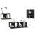 Set comodă TV cu raft Altele 4 pcs Stejar negru 30.5 x 30 x 60 cm GartenMobel Dekor