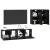 Set Dulap TV cu raft cu depozitare cu ușă 4 pcs Stejar negru 120 x 30 x 30 cm GartenMobel Dekor