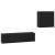 Set Dulap TV cu raft cu depozitare cu ușă 4 pcs Stejar negru 120 x 30 x 30 cm GartenMobel Dekor