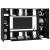 Set comodă TV cu raft 8 pcs Stejar negru 181 x 30 x 120 cm GartenMobel Dekor