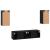 Set comodă TV cu raft Altele 4 pcs Stejar negru Mediu 60 x 30 x 30 cm GartenMobel Dekor