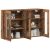 Cabinete Montate pe Perete 2 buc Lemn Vechi 69.5x34x90 cm Lemn Prelucrat GartenMobel Dekor