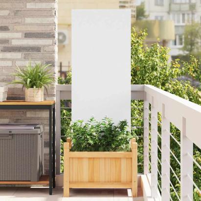 Panou Decorativ de Grădină Alb 50 x 140 cm Oțel laminat la rece GartenMobel Dekor