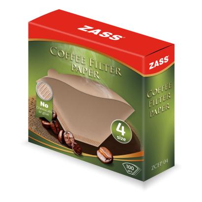 Filtre hartie universale pentru cafetiera Set 100 buc. din Hartie Biodegradabila, Zass ZCFP 04, marimea 4 ProDesign DailyAppliances