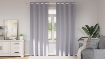 Perdele cu perdele 2 pcs Gri metalic 225 x 140 cm Poliester GartenMobel Dekor