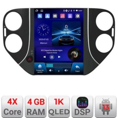 Navigatie VW Tiguan 2013-2016 tip tesla radio gps internet 4 Core carplay android auto 4+64 Incell Display kit-tesla-tiguan-14+EDT-E220-RK CarStore Technology