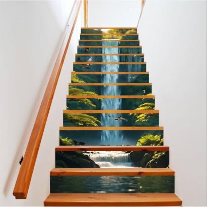 Sticker decorativ pentru scari interioare, print autoadeziv de inalta rezolutie, dimensine 200 x 124 cm, cod: AVX-STAIRS-11 FAVLine Selection