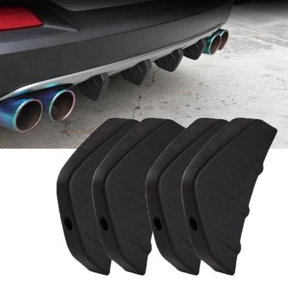 Set 4 ornamente Tuning tip "SPLITTER" pentru bara spate, culoare Neagra FAVLine Selection