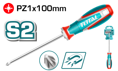 TOTAL - SURUBELNITA STEA PZ1 - 5.0MM - 100MM - S2 (INDUSTRIAL) PowerTool TopQuality