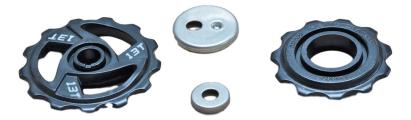 5.0 Rear Derailleur Pulley Assy - Silver-Black Ultimate FactoryBikes