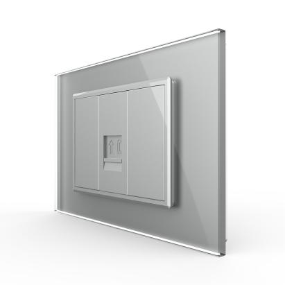Priza Telefon LIVOLO cu Rama din Sticla SmartElectro IntelligentHouse