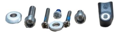 Red Front Derailleur Spare Parts Kit - Silver Ultimate FactoryBikes