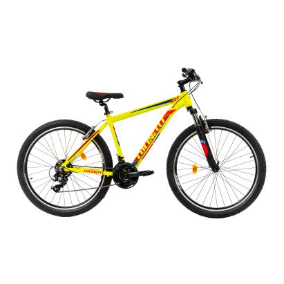 Bicicleta MTB Colinelli COL23, Marimea S, 27.5 inch, Galben, Schimbator Shimano ST-EF500, 21 Viteze, Cadru Aluminiu, Frane V - Brake Ultimate FactoryBikes