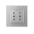 Priza dubla module inguste Livolo cu rama din sticla - standard german SmartElectro IntelligentHouse