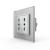 Priza dubla module inguste Livolo cu rama din sticla - standard german SmartElectro IntelligentHouse