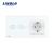 Intrerupator dublu cap scara / cap cruce + priza simpla Livolo rama din sticla SmartElectro IntelligentHouse