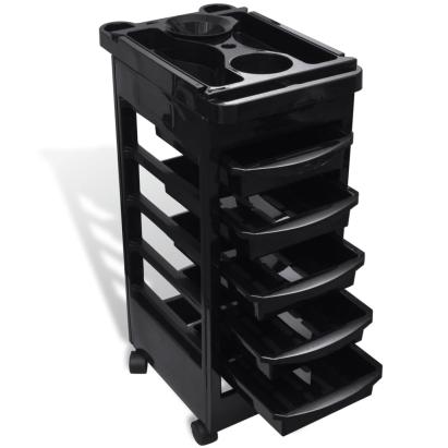 Cărucior cu roți pentru salon de coafură, plastic GartenMobel Dekor