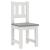 Set masă&scaune pentru copii, 4 piese, alb și gri, MDF GartenMobel Dekor