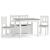 Set masă&scaune pentru copii, 4 piese, alb și gri, MDF GartenMobel Dekor