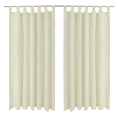 Draperii micro-satin cu bride, 140 x 175 cm, crem, 2 buc. GartenMobel Dekor
