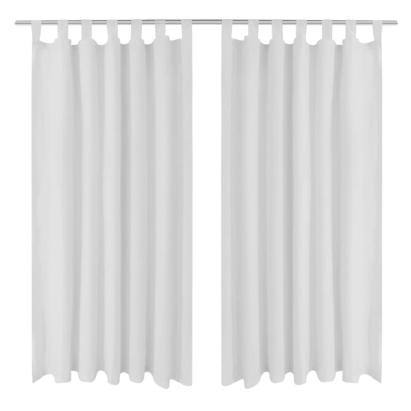 Draperii micro-satin cu bride, 140 x 245 cm, alb, 2 buc. GartenMobel Dekor