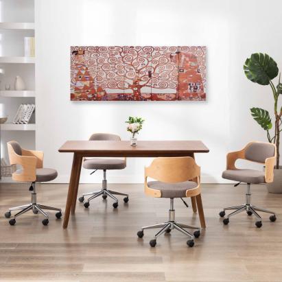 Set tablouri din pânză, imprimeu copac, galben, 150 x 60 cm GartenMobel Dekor