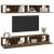 Dulapuri TV de perete, 4 buc, stejar afumat, 100x30x30 cm GartenMobel Dekor