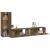 Set dulapuri TV, 3 piese, stejar fumuriu, lemn prelucrat GartenMobel Dekor