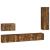 Set dulapuri TV, 4 piese, stejar fumuriu, lemn prelucrat GartenMobel Dekor