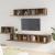 Set dulapuri TV, 5 piese, stejar fumuriu, lemn prelucrat GartenMobel Dekor