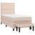 Pat box spring cu saltea, cappuccino, 90x190 cm piele ecologică GartenMobel Dekor