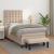 Pat box spring cu saltea, cappuccino, 90x190 cm piele ecologică GartenMobel Dekor