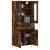 Dulap înalt, stejar fumuriu, 69,5x34x180, lemn compozit GartenMobel Dekor