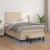 Pat box spring cu saltea, cappuccino, 120x190cm piele ecologică GartenMobel Dekor