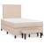 Pat box spring cu saltea, cappuccino, 120x190cm piele ecologică GartenMobel Dekor