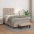Pat box spring cu saltea, cappuccino, 120x190cm piele ecologică GartenMobel Dekor