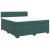 Pat box spring cu saltea, verde închis, 200x200 cm, catifea GartenMobel Dekor