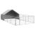 Canisa de exterior cu alergare 7x3x1,9 m otel galvanizat GartenMobel Dekor