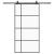 Ușă glisantă cu set de feronerie neagră 102,5x205 cm Sticlă ESG GartenMobel Dekor