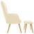 Scaun de relaxare cu taburet, crem, textil GartenMobel Dekor