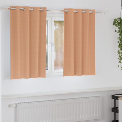 Perdele cu perdele 2 pcs Maro deschis 140 x 140 cm Poliester GartenMobel Dekor