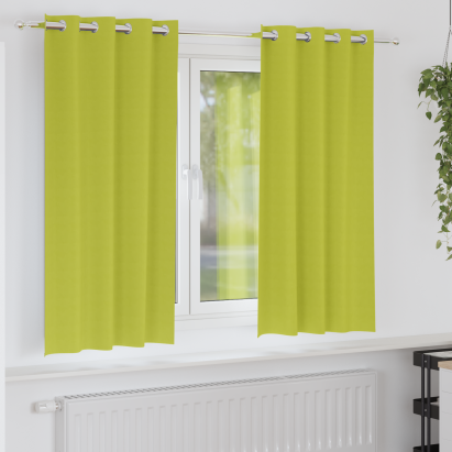 Perdele cu perdele 2 pcs Verde măr 175 x 140 cm Poliester GartenMobel Dekor