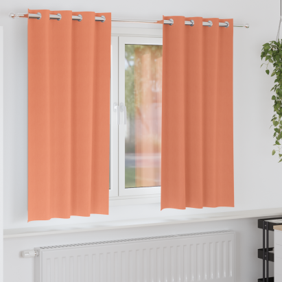 Perdele cu perdele 2 pcs Terracota 175 x 140 cm Poliester GartenMobel Dekor