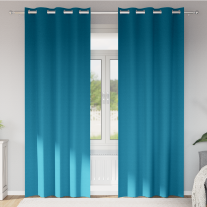 Perdele cu perdele 2 pcs Turcoaz 225 x 140 cm Poliester GartenMobel Dekor