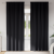 Perdele cu perdele 2 pcs Negru 260 x 140 cm Poliester GartenMobel Dekor
