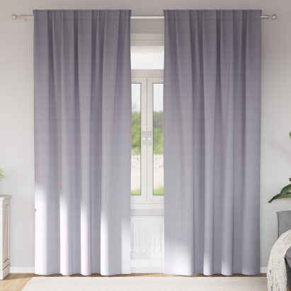 Perdele cu perdele 2 pcs Gri metalic 225 x 140 cm Poliester GartenMobel Dekor